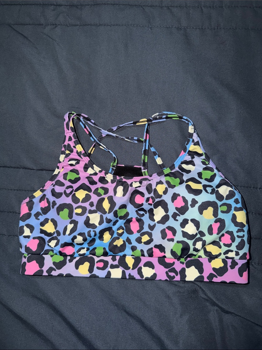 Leopard print sports bra size large